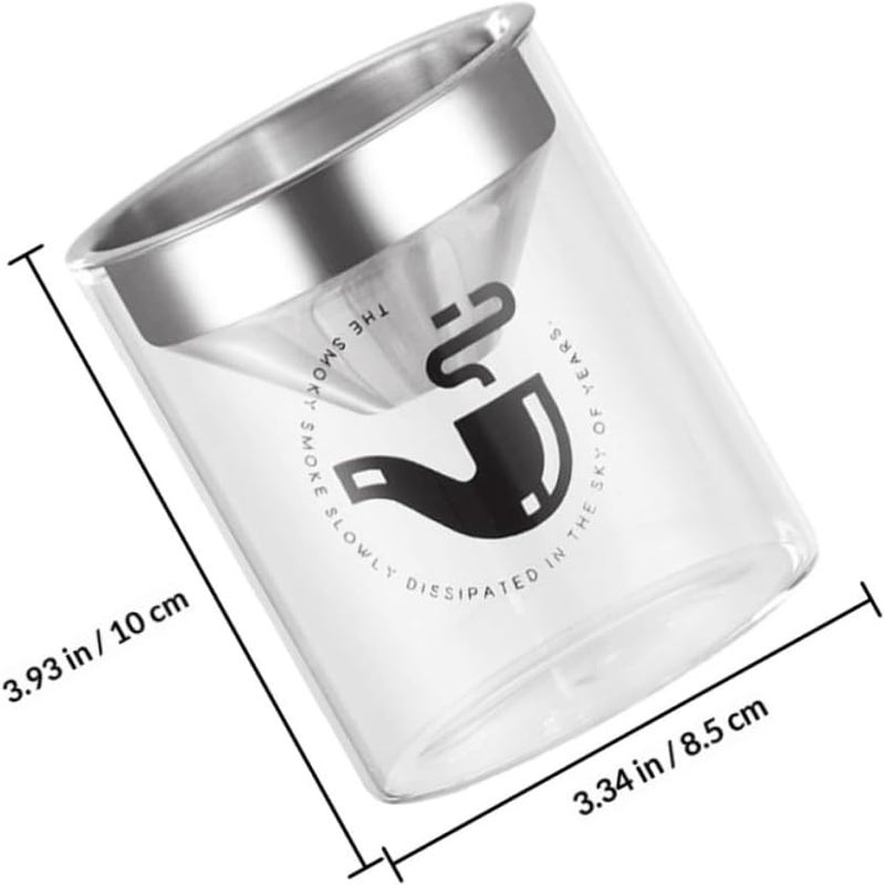 Polished Stainless Steel Funnel Ashtray with Lid Indoor Outdoor Desktop Smoking Accessory - Image 2